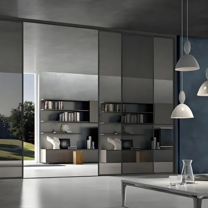 black aluminium sliding doors